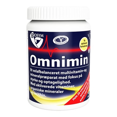 Omnimin multivitamin- og mineralpræparat - 60 tabletter